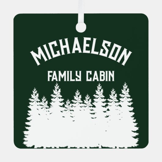 gezinscabine metalen ornament (Voorkant)