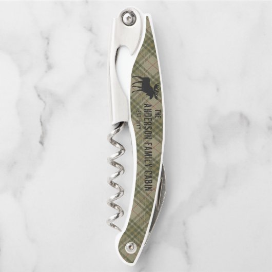 Gezinscabine Moose Pine Trees Sage Green Play Kurkentrekker (Voorkant)