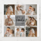 GezinsCollage Foto en persoonlijke grijscadeautjes Bier Etiket (Enkel label)