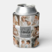 GezinsCollage Foto en persoonlijke grijscadeautjes Blikjeskoeler (Blikje Voorkant)