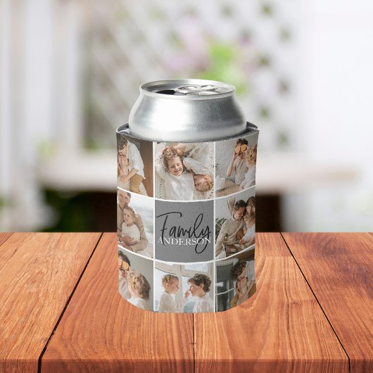 GezinsCollage Foto en persoonlijke grijscadeautjes Blikjeskoeler