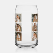 GezinsCollage Foto en persoonlijke grijscadeautjes Blikvorm Glas (Links)