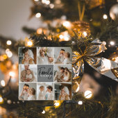 GezinsCollage Foto en persoonlijke grijscadeautjes Keramisch Ornament