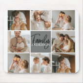 GezinsCollage Foto en persoonlijke grijscadeautjes Muismat (Voorkant)