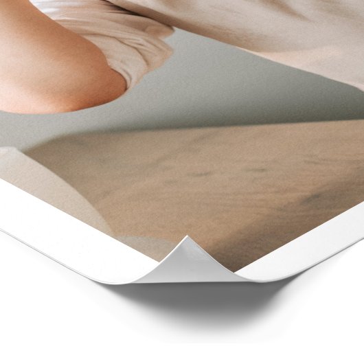 GezinsCollage Foto en persoonlijke grijscadeautjes Poster (Hoek)