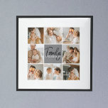 GezinsCollage Foto en persoonlijke grijscadeautjes Poster<br><div class="desc">Creëer Een mooie en gepersonaliseerde familiecollage met acht foto's, vergezeld van een gepersonaliseerde familienaam in het grijs. Dit unieke en doordachte geschenk is perfect voor het herdenken van speciale momenten en het vieren van de liefde en band binnen een familie. De collage bevat acht zorgvuldig geselecteerde foto's die u kunt...</div>