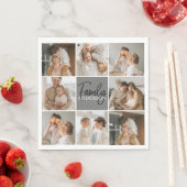 GezinsCollage Foto en persoonlijke grijscadeautjes Servet (Insitu)