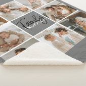 GezinsCollage Foto en persoonlijke grijscadeautjes Sherpa Deken (3/4)