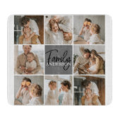 GezinsCollage Foto en persoonlijke grijscadeautjes Snijplank (Voorkant)