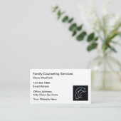 Gezinscounseling voor glanzende Visitekaartjes (Staand voorkant)