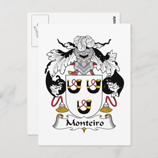 gezinscrest van Monteiro Briefkaart (Voorkant / Achterkant)