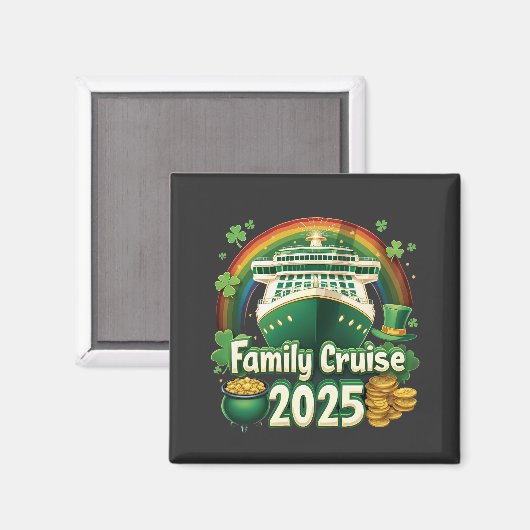 Gezinscruise 2025 St. Patrick's Matching Lucky Magneet (Voorkant / Achterkant)