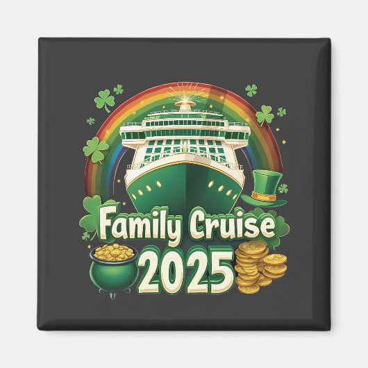 Gezinscruise 2025 St. Patrick's Matching Lucky Magneet (Voorkant)