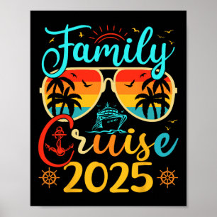 Gezinscruise 2025 Zomer Vakantie Matching Familie Poster