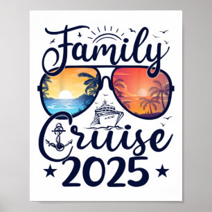 Gezinscruise 2025 Zomer Vakantie Matching Familie Poster