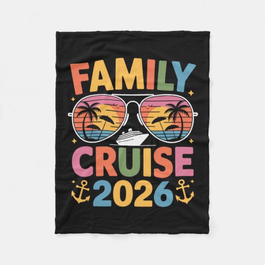 Gezinscruise 2026 1  fleece deken (Voorkant)