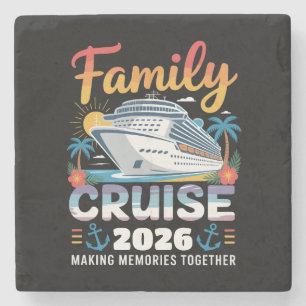 Gezinscruise 2026 Vakantietrip Familie Matching Stenen Onderzetter