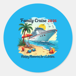 Gezinscruise 2026 Vakantietrip Gezinsreünie Ronde Sticker