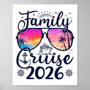 Gezinscruise 2026 Zomer Vakantie Matching Familie Poster