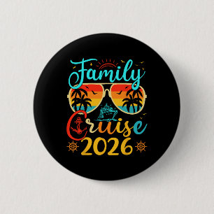 Gezinscruise 2026 Zomer Vakantie Matching Familie Ronde Button 5,7 Cm
