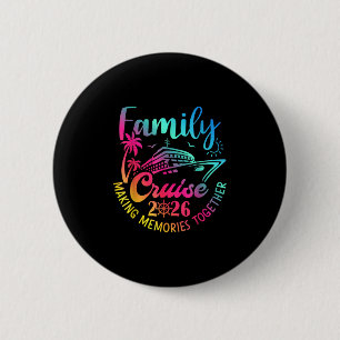Gezinscruise 2026 Zomer Vakantie Matching Familie Ronde Button 5,7 Cm