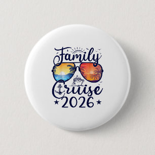 Gezinscruise 2026 Zomer Vakantie Matching Familie Ronde Button 5,7 Cm