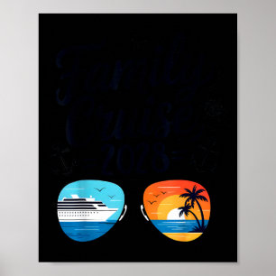 Gezinscruise 2028 zomer vakantie bijpassende famil poster