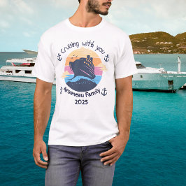 Gezinscruise Blues Personaliseer T-shirt