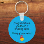 Gezinscruise Cruisen Rubber Eend Sleutelhanger (Achterkant)