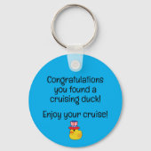 Gezinscruise Cruisen Rubber Eend Sleutelhanger (Achterkant)