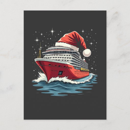 Gezinscruise Cruiseschip Kerst Briefkaart (Voorkant)