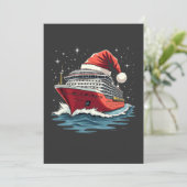 Gezinscruise Cruiseschip Kerst Kaart (Staand voorkant)