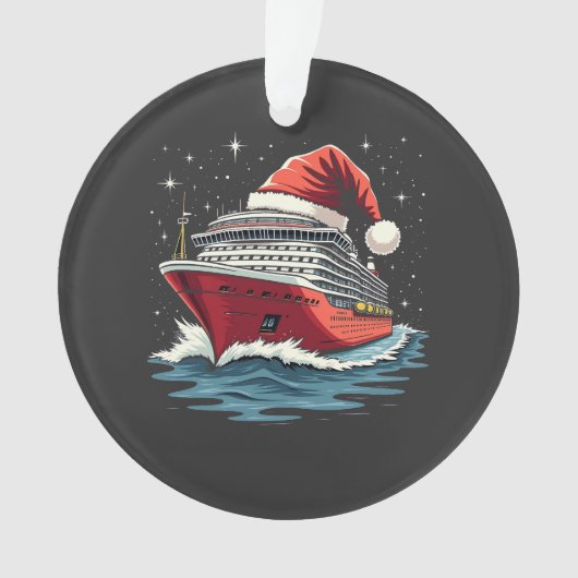 Gezinscruise Cruiseschip Kerst Ornament (voorkant)