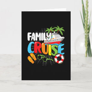 Gezinscruise Grappige Zee Trip Mannen Vrouwen Kind Kaart