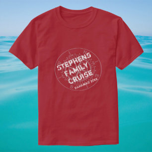 Gezinscruise met kompas t-shirt
