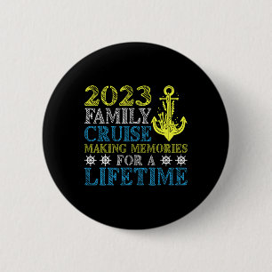 Gezinscruise Vakantie Grappige Feest Trip Schip St Ronde Button 5,7 Cm
