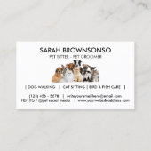 Gezinsdeel Zes honden Vijf katten Visitekaartje (Achterkant)