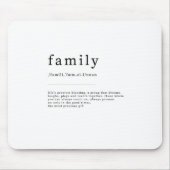 gezinsdefinitie dictionary Art Print Quottes Muismat (Voorkant)