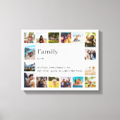 Gezinsdefinitie Gepersonaliseerde 16 Fotocollage Canvas Afdruk (Voorkant)