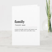 Gezinsdefinitie Kaart (Voorkant)