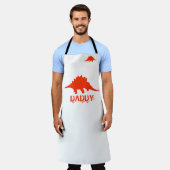 Gezinsdinosaurussen Aangepaste Mannen vrouwen Rood Schort (Gedragen)