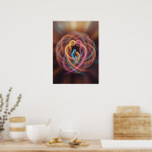 Gezinseenheid in abstract poster (Keuken)