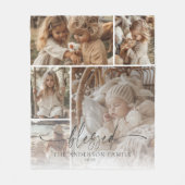 Gezinsfoto Collage Memorabilia Fleece Deken (Voorkant)
