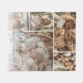 Gezinsfoto Collage Memorabilia Fleece Deken (Voorkant (Horizontaal))