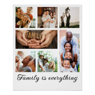 Gezinsfoto collage reünie perfecte cadeau perfect poster