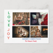 Gezinsfoto Collage Vier Foto's Kerst Briefkaart (Voorkant)