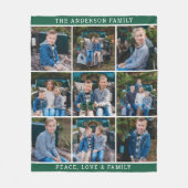 Gezinsfoto Collage Vrede Liefde Fleece Deken (Voorkant)
