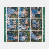 Gezinsfoto Collage Vrede Liefde Fleece Deken (Voorkant (Horizontaal))