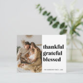 Gezinsfoto | Dankbaar Gezegend Briefkaart (Staand voorkant)