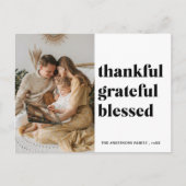 Gezinsfoto | Dankbaar Gezegend Briefkaart (Voorkant)
